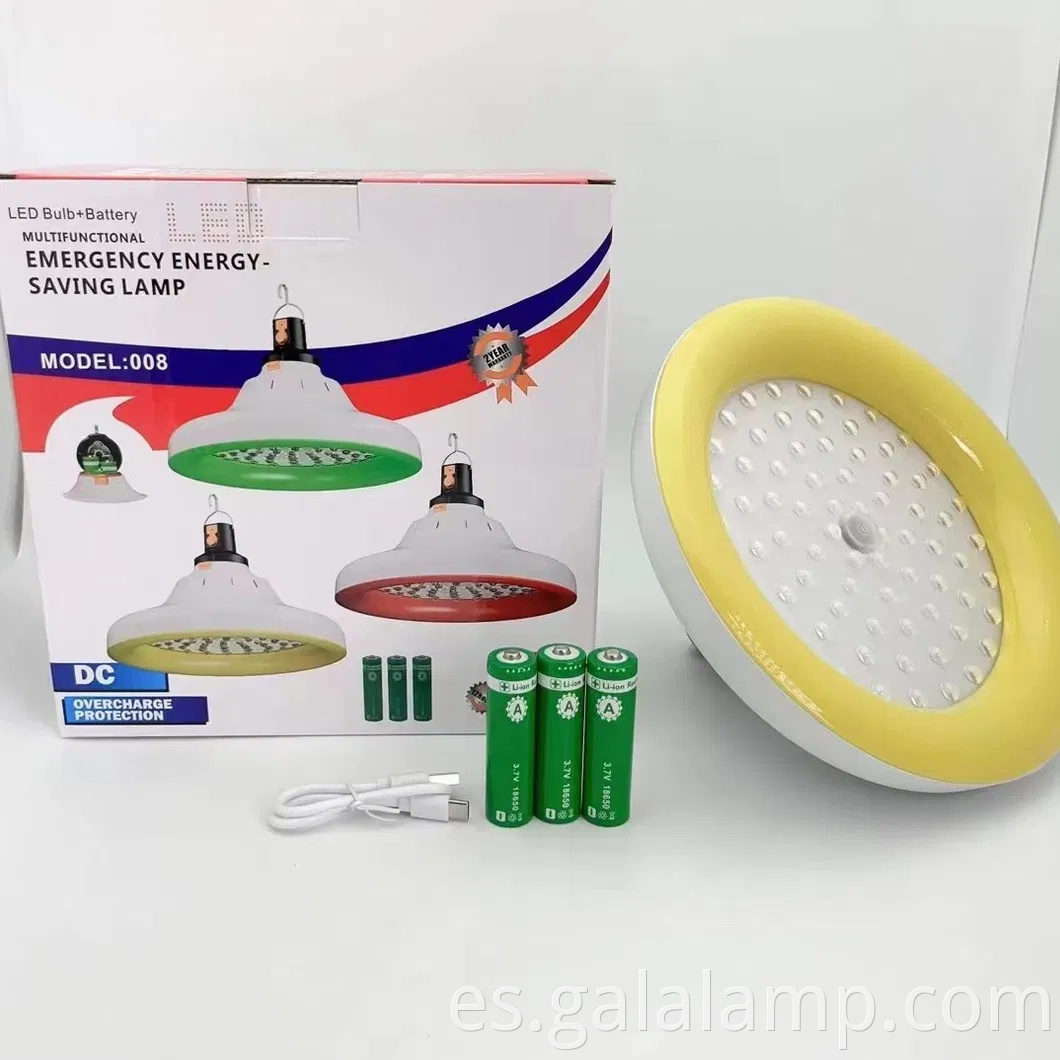 Bombilla LED recargable portátil para fallas de energía